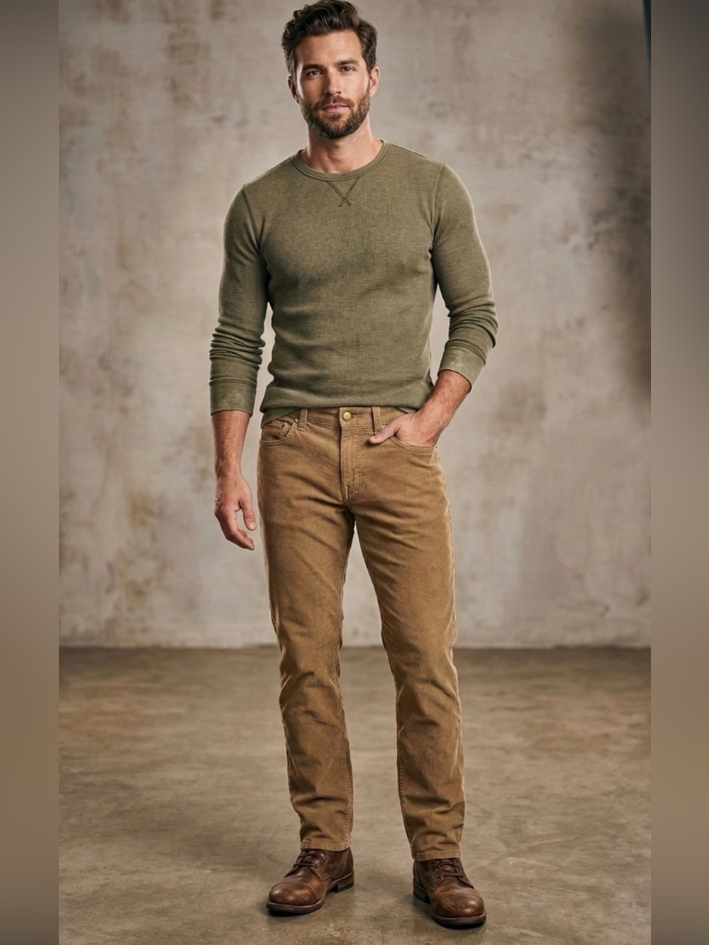 Hollister Camel Corduroy 90s Slim Jeans